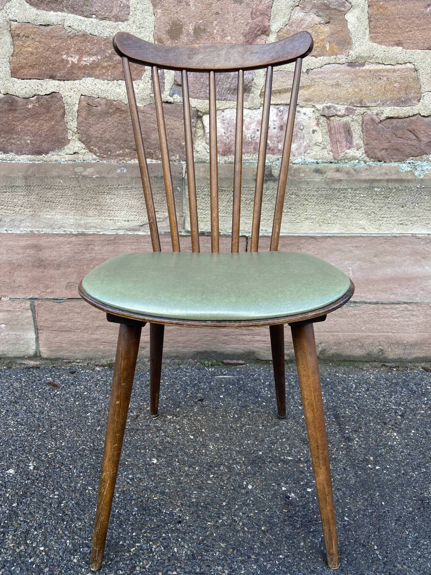 6 vintage chairs Baumann 1960 mid-century Scandinavian compass feet simi