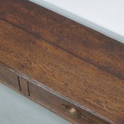 Vintage French rustic farmhouse oak side table, 1950s