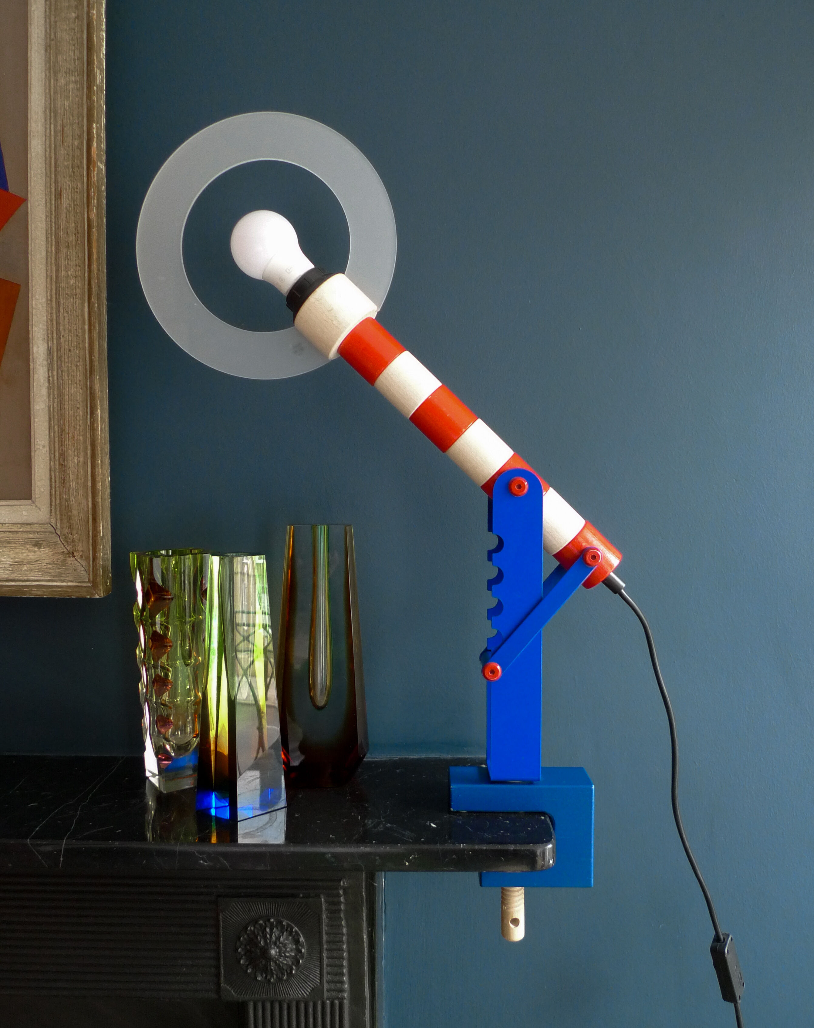 Lampe de table postmodern Memphis « Haba » par Habermaaß 1980s