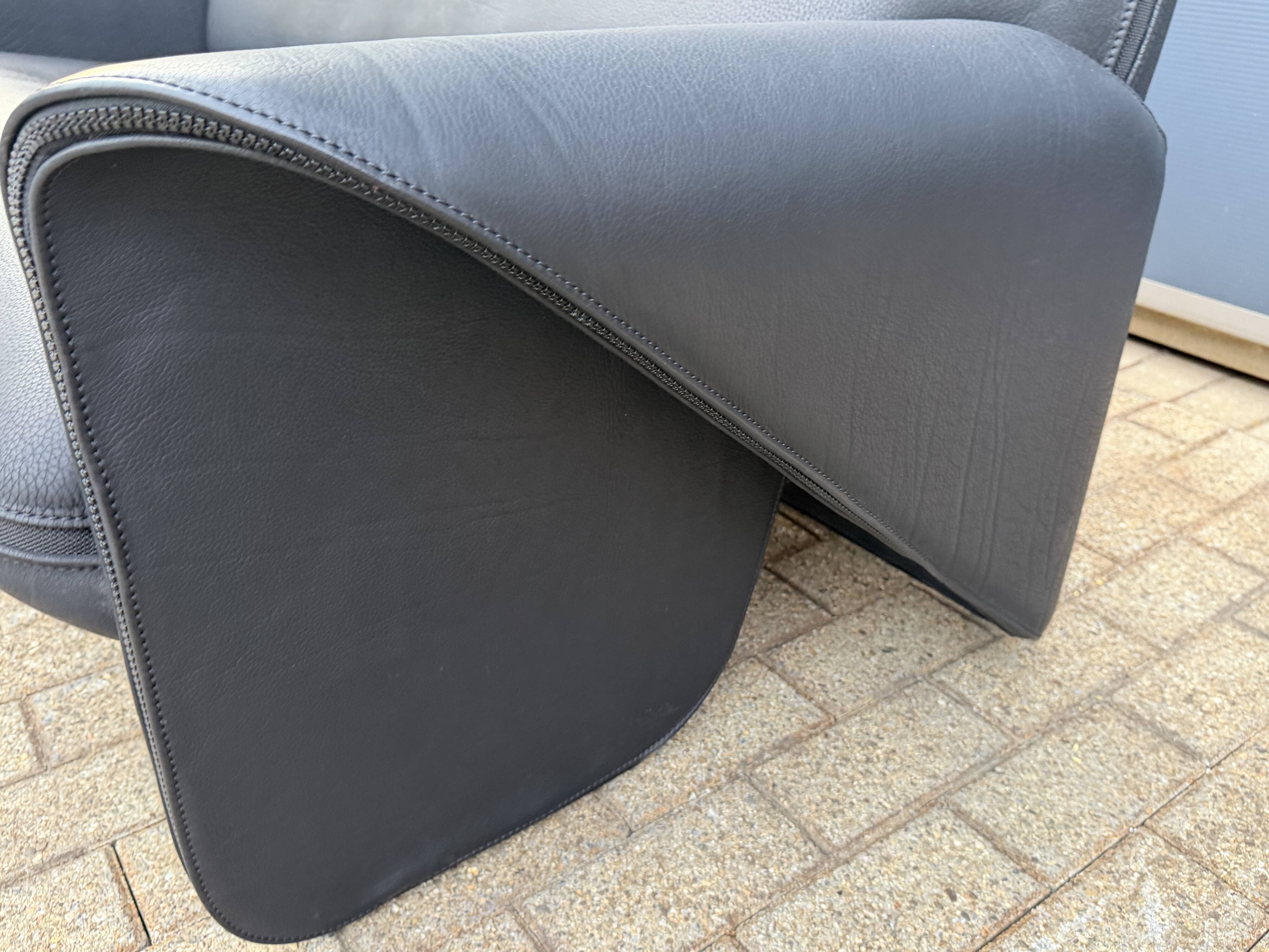 De sede ds-125 3zit zwart buffel leder neck 5mm als nieuw!