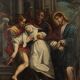 Ancient painting "Ecstasy of Saint Catherine of Siena" 17th century
