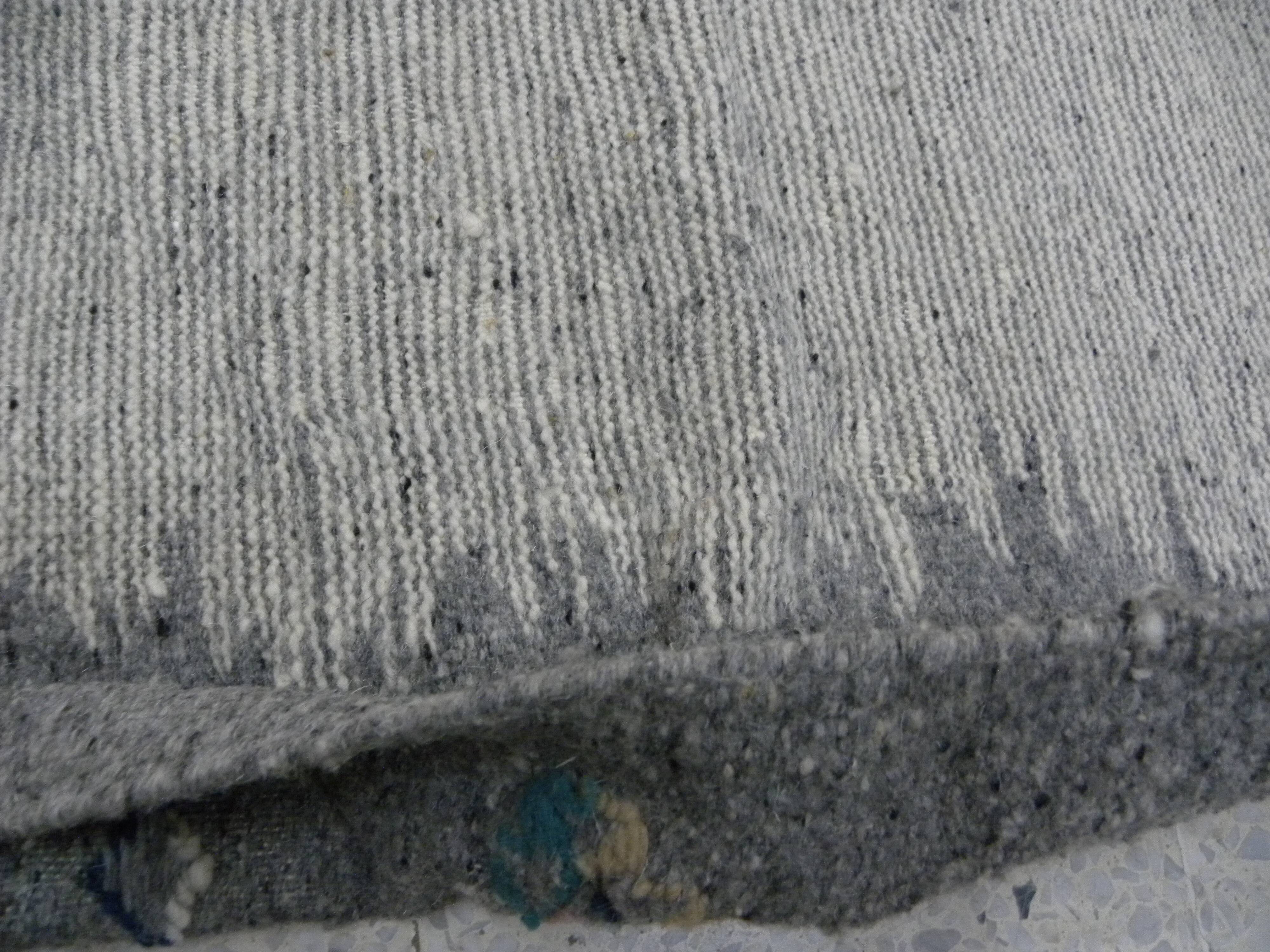 Ethnic Tribal Grey Berber Kilim Rug with Traditional Pattern