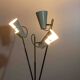Lampadaire trépied unique de Stilnovo avec abat-jour blancs, Italie années 1960