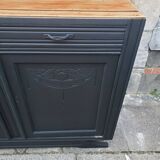 Vintage art deco abyssal blue buffet