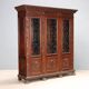 Bibliothèque ancienne style néo-Renaissance en noyer XXe siècle