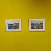 Oil on panel pendant with the French Coast By S. Barrier From 1947