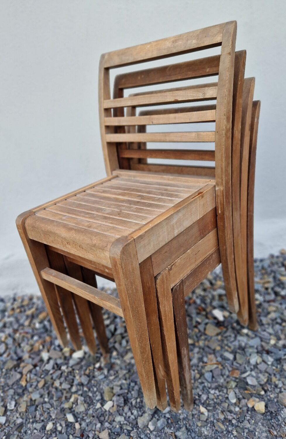Set de 4 chaises  de sinistrés René Gabriel