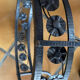 Art Deco ceiling light with wrought iron support