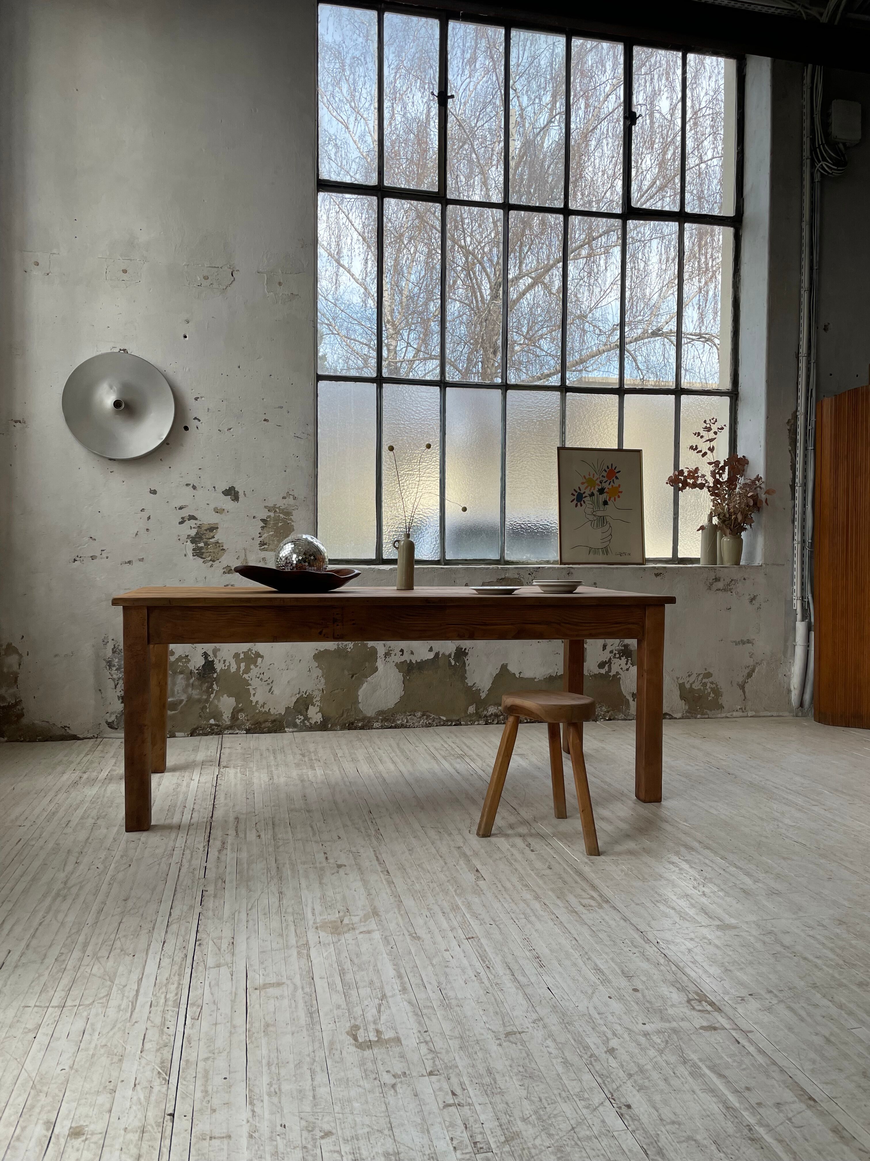 Farmhouse table in elm and pine 2m