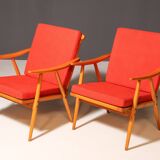 Pair of mid-century armchairs by Jaroslav Šmídek for TON, 1970s