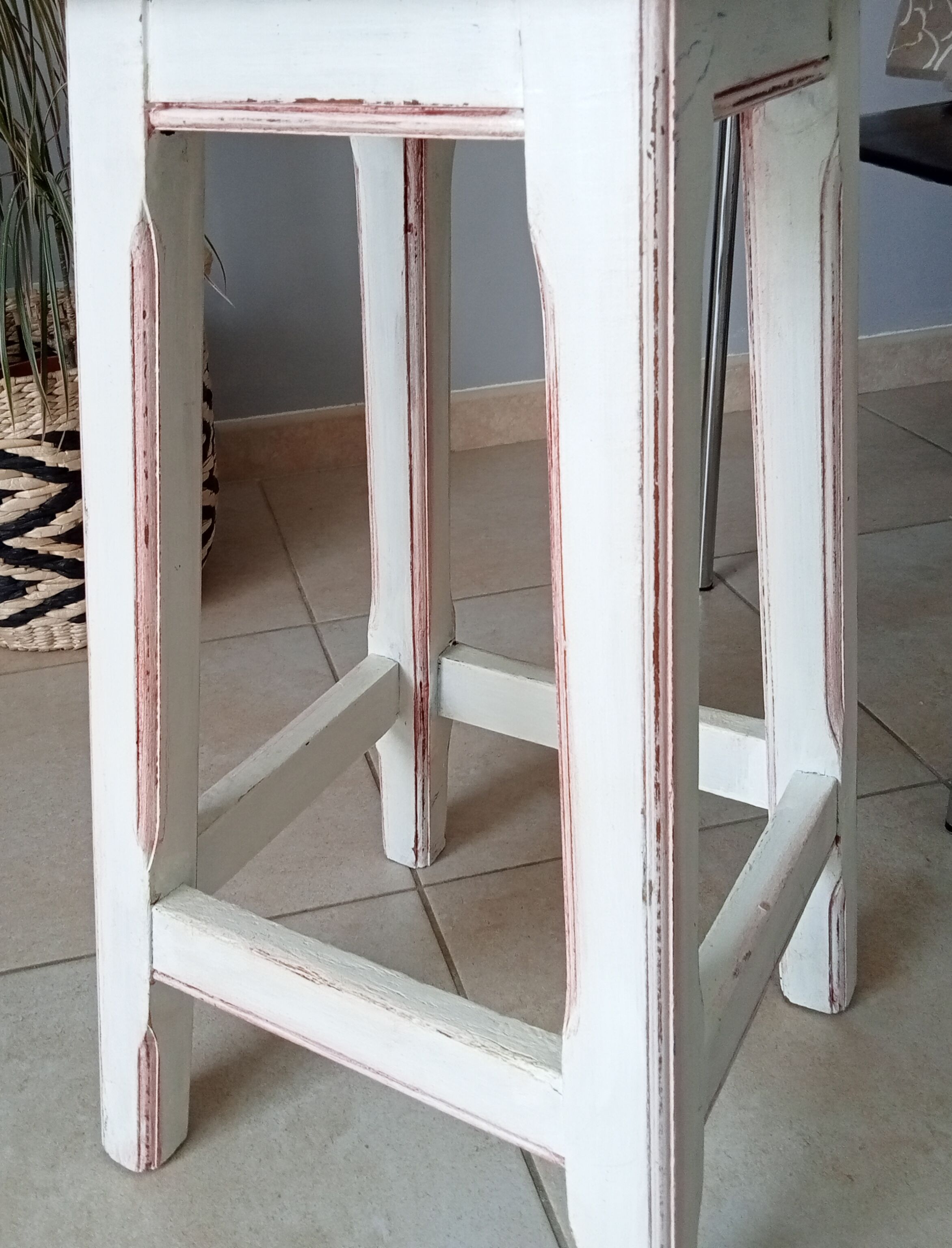 Vintage shabby stool 70s