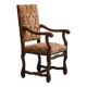 Sheep Bone Armchair in solid wood and 19th-century upholstery