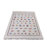 Berber white bohemian carpet 145x225 cm