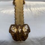 Wooden wall console and antique gilded stucco