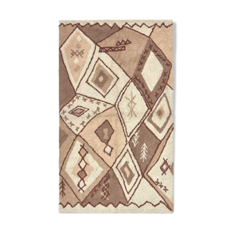 Berber carpet 90x150 beige and brown