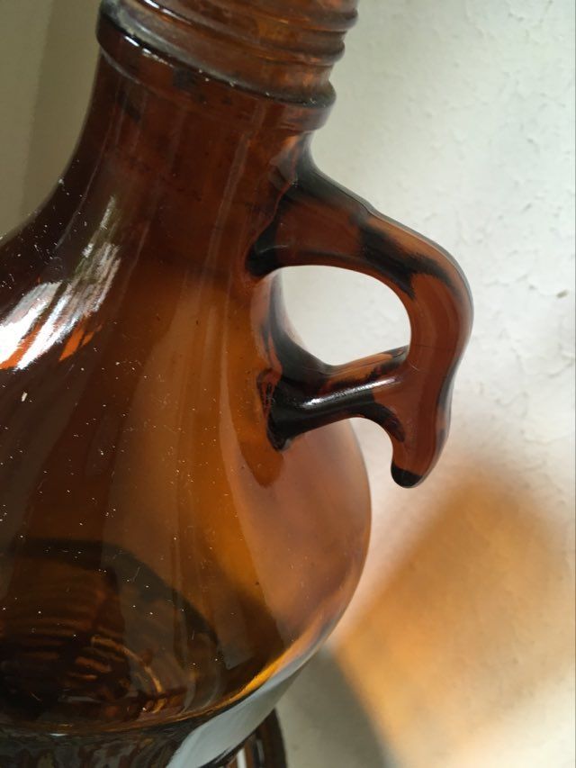 Amber bottle with handles