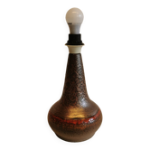 Swedish ceramic table lamp in metal glaze, from Tilgmans, estimated 1960s.