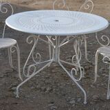 Wrought iron garden furniture