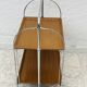 Folding table Bremshey Dinett in chrome and vintage wood