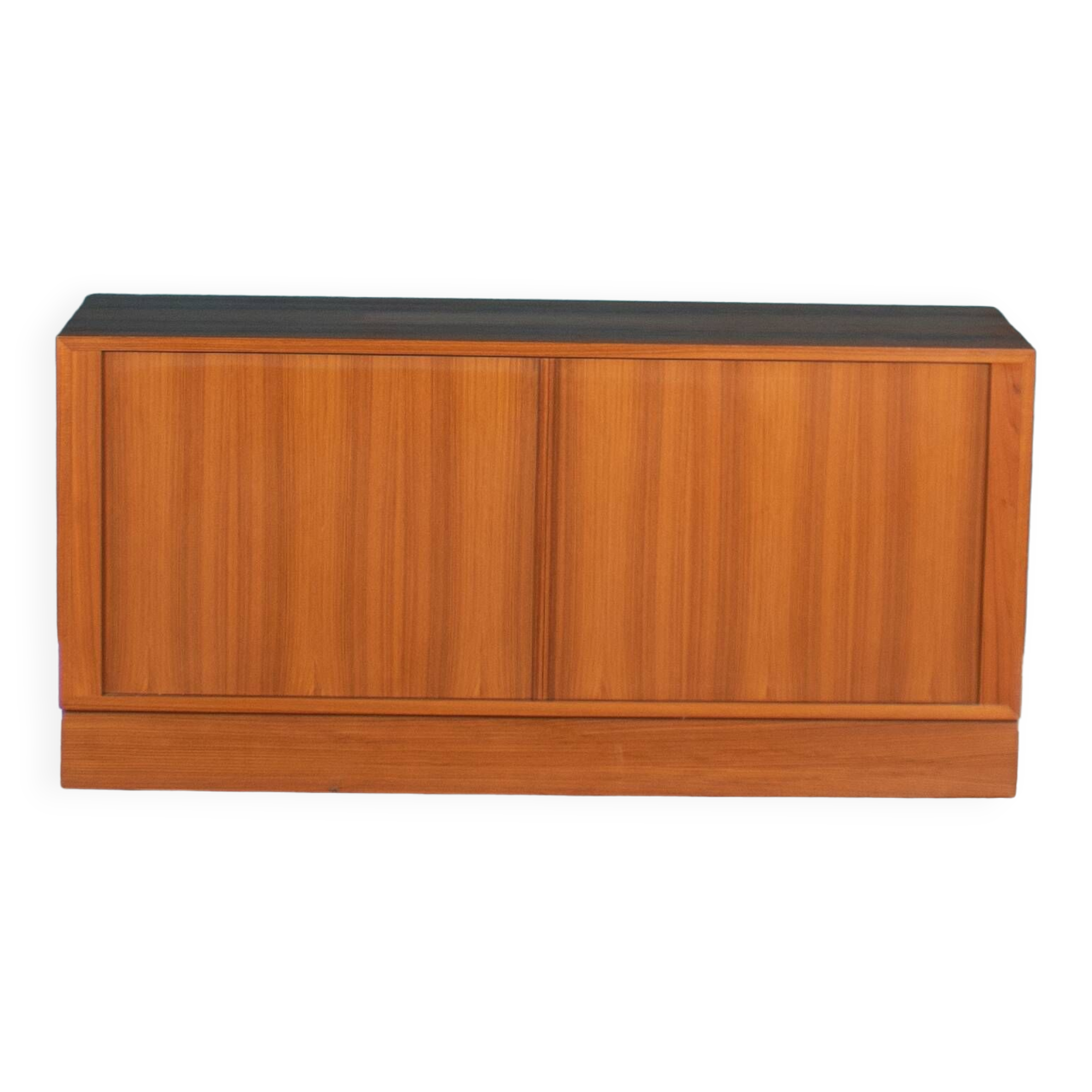 Retro Danish Modern Poul Hundevad (HU) Teak Danish Tambour Door Sideboard