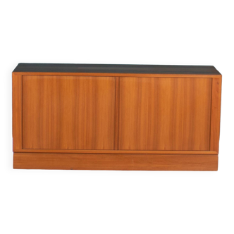 Retro Danish Modern Poul Hundevad (HU) Teak Danish Tambour Door Sideboard