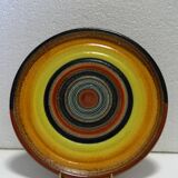 Plat circulaire polychrome MGA Tullio d'Albisola (Tullio Mazzotti)
