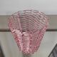 Vintage pink woven glass lantern – Murano style