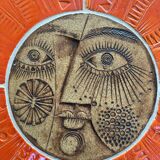 Coffee table end of sofa Roger Capron and Jean Derval ceramic 70s sun model