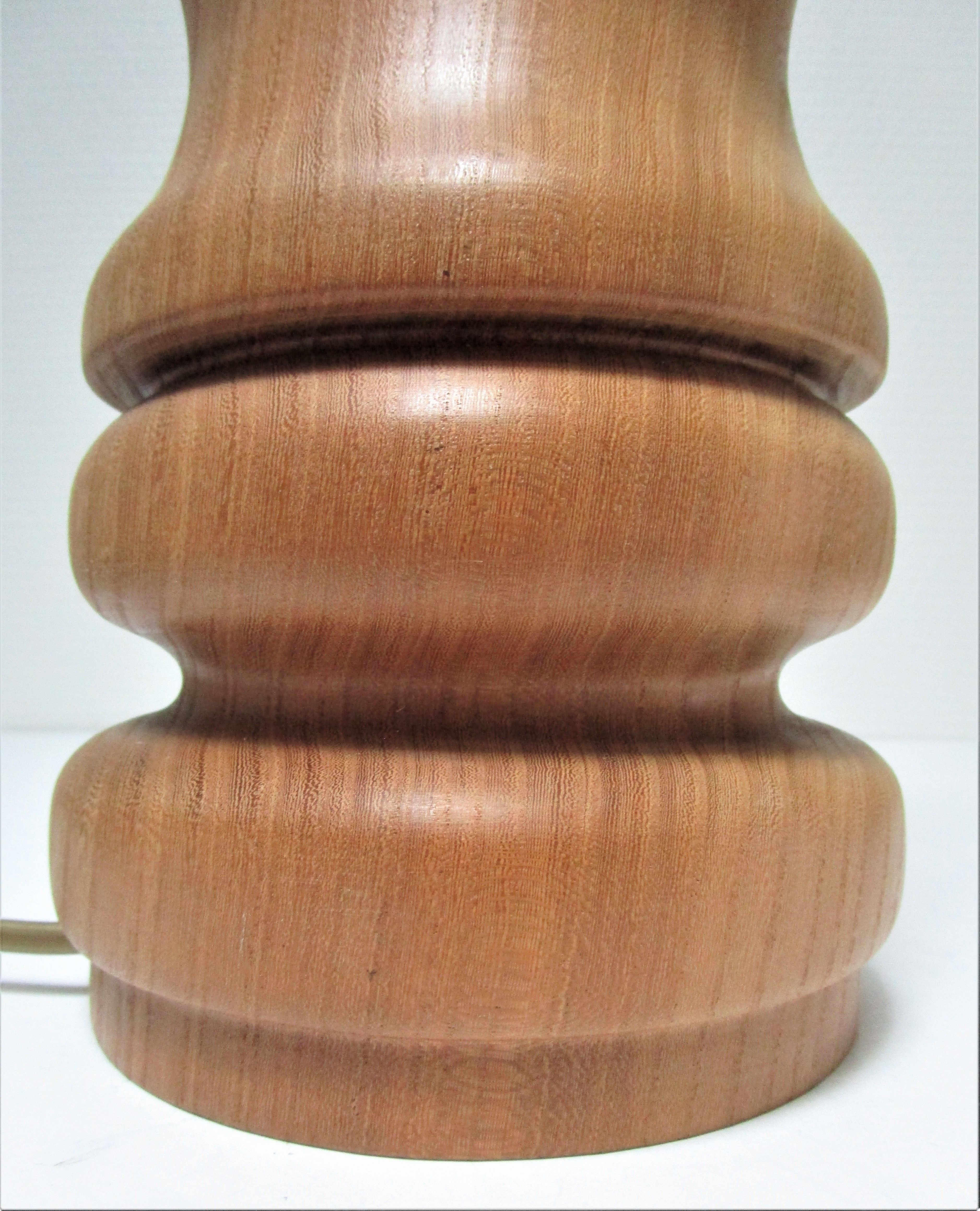 Lamp foot XL solid wood veined turned vintage