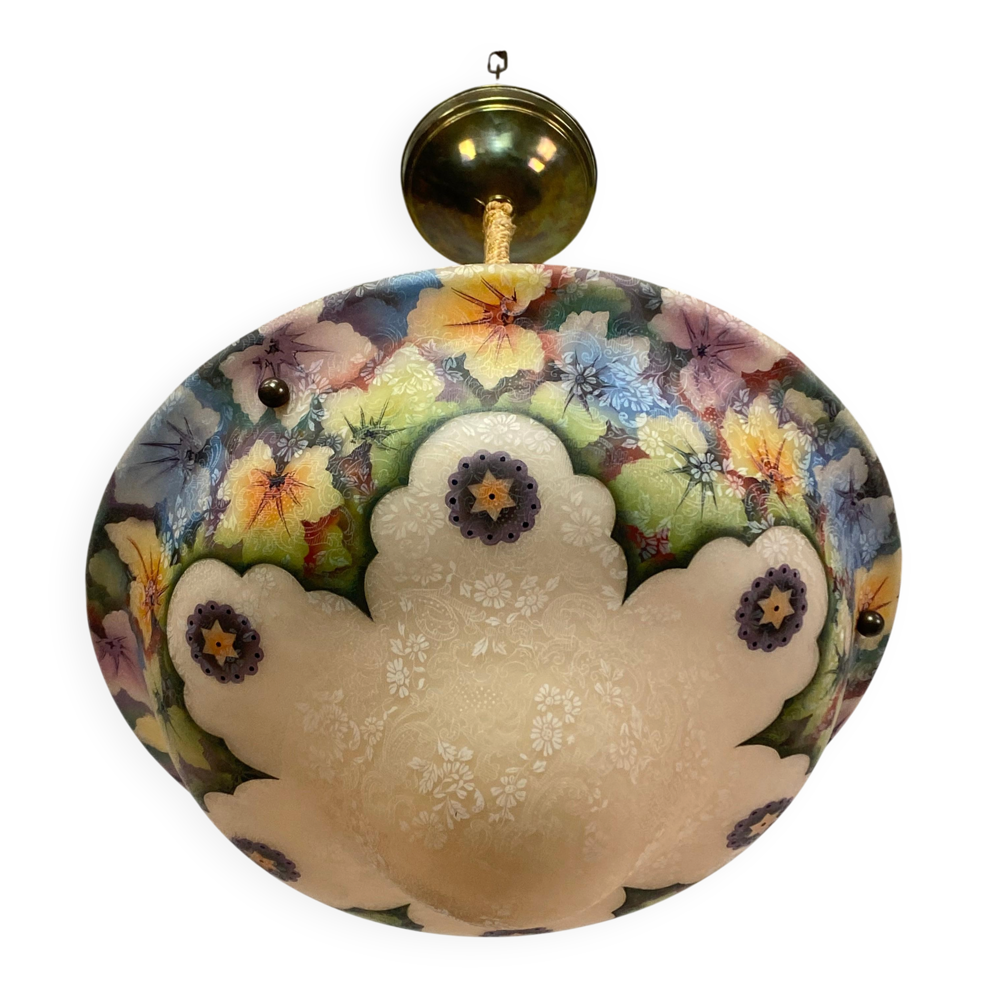 Hand-painted glass lamp Art Nouveau