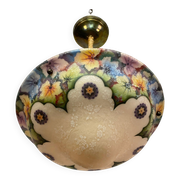 Lampe en verre peinte à la main Art Nouveau