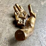 Gilded bronze sculpture by Yves Lohé - dice
