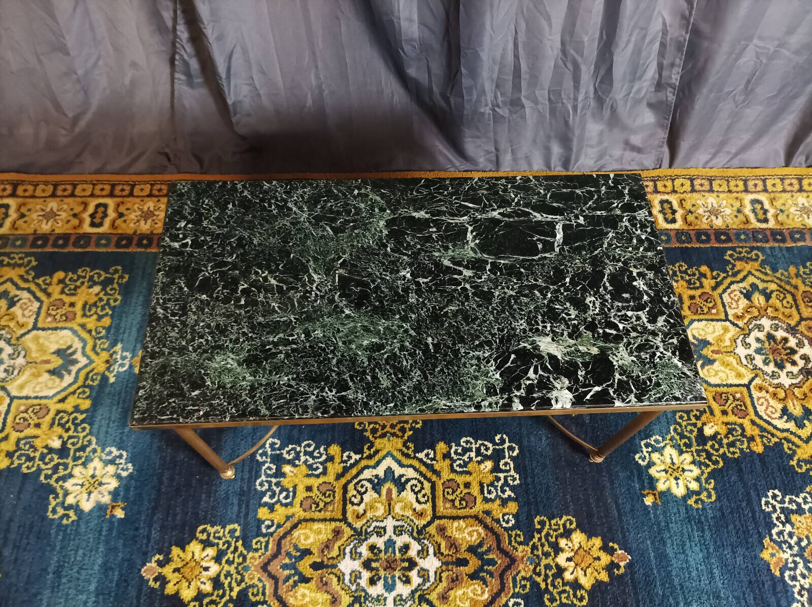 1960 brass and marble coffee table