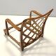 Pair of Olive Green Fabric Armchairs by Paolo Buffa with Walnut Frame