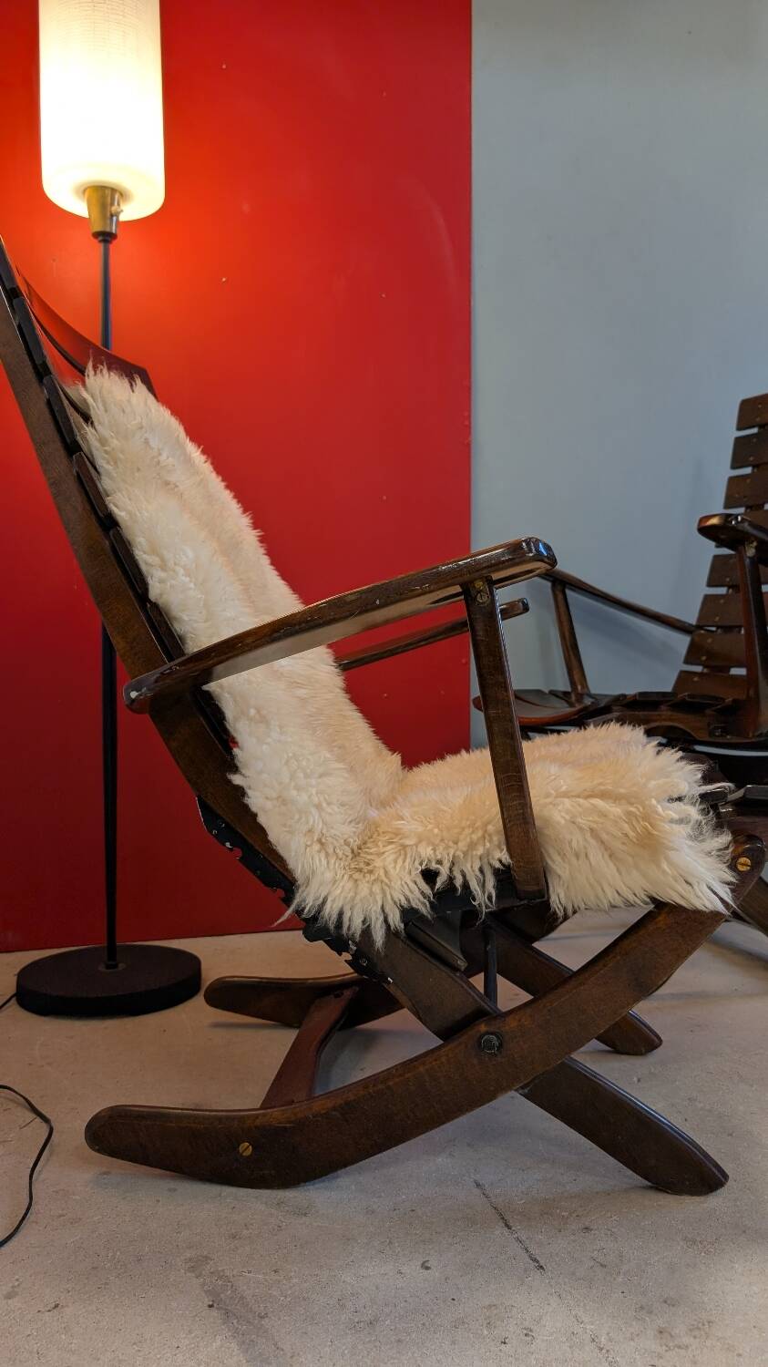 Pair of vintage Triconfort "relax" armchairs