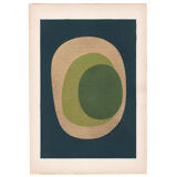 Original Scandinavian-inspired collage dated and signed without frame