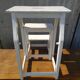 Former Escabeau Tabouret 3 Marches Bois White Escamotable Vintage
