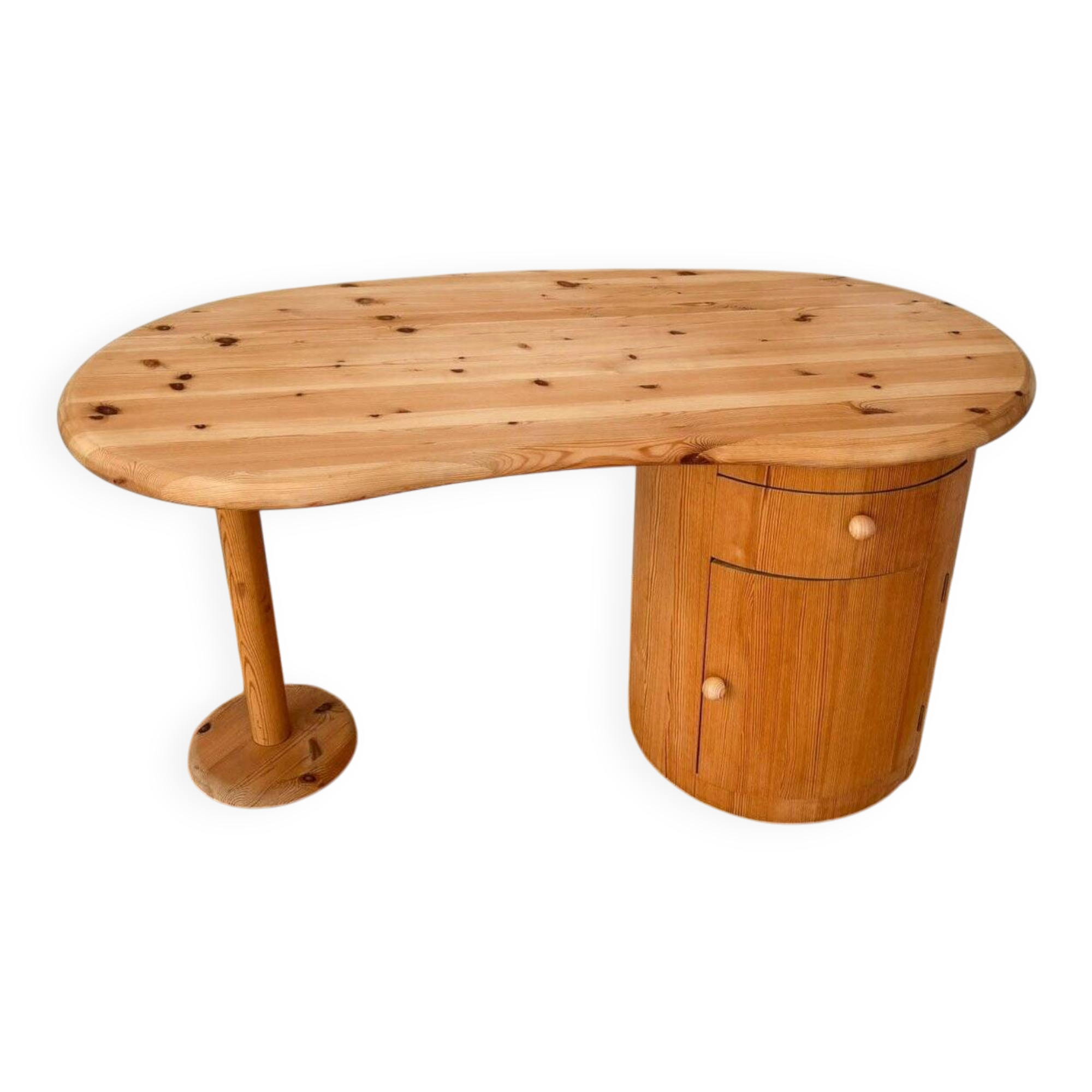Kidney-shaped desk attributed to CFC Silkeborg, Denmark, 1990s