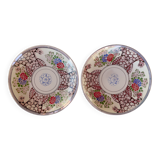 2 large Japanese plates with rare “Inban” decoration