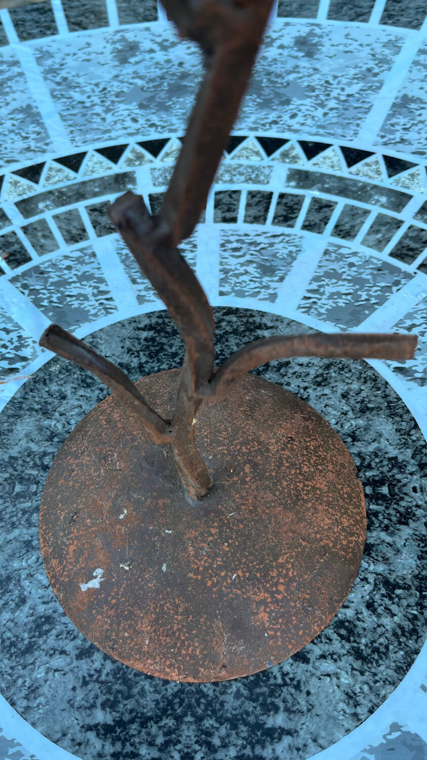 Wrought iron candle holder