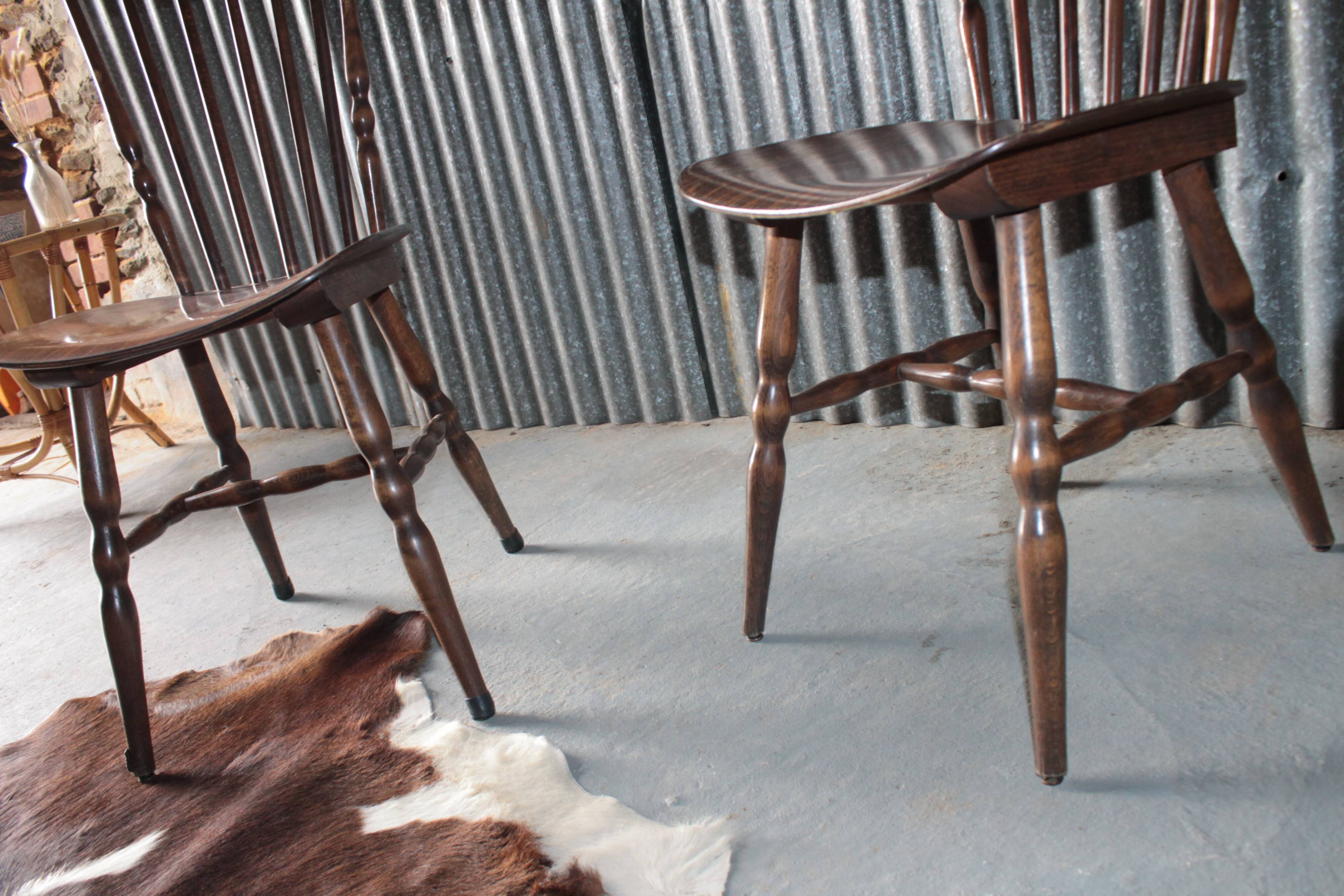 Series of 6 chairs of Bistro Baumann menuet style