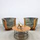 Art deco Tulip lounge chairs hotel 'Le Malandre' model Depose