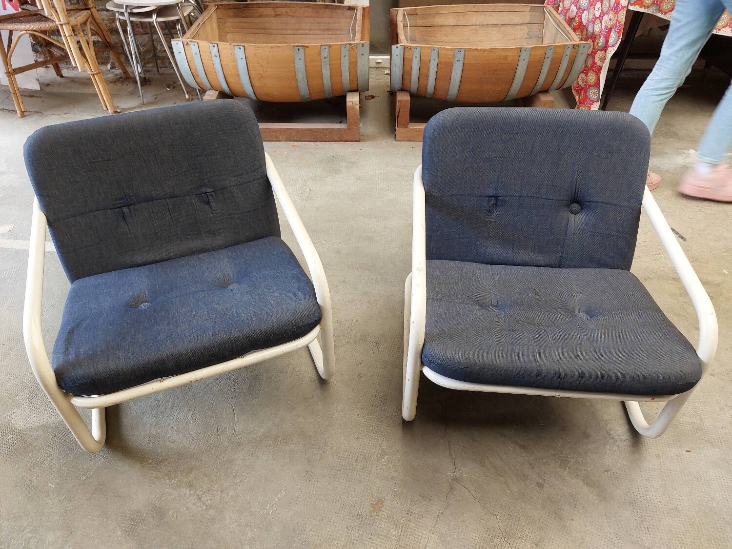 Pair of Prisunic armchairs