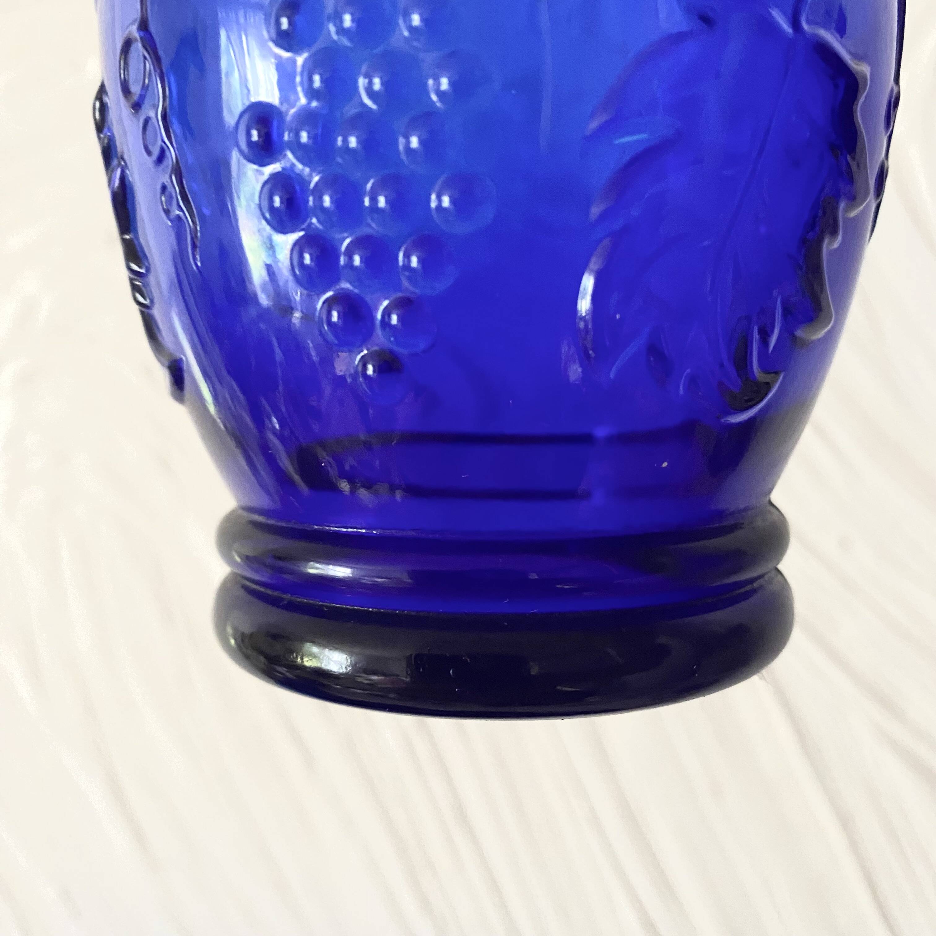 Vintage cobalt blue water glasses