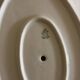 Vintage green Limoges porcelain gravy boat with gilt trim