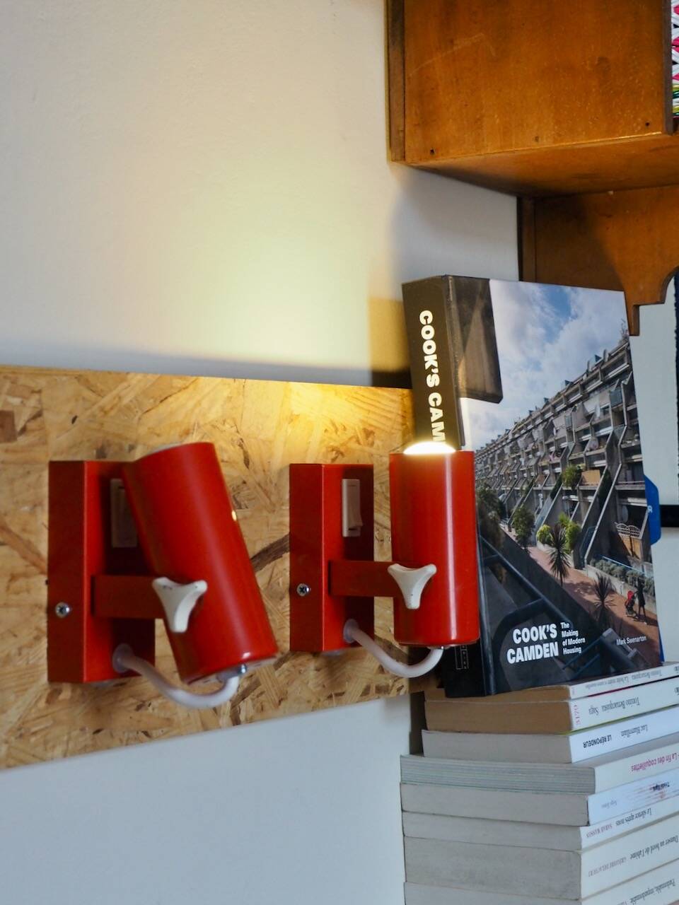 Set of 4 modernist wall lights