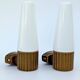 Pair of mustard-coloured ceramic wall lights IFÖ -Hans-Agne Jakobsson