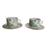 2 Porcelain coffee/tea cups, Villeroy and Boch, Scarlett model