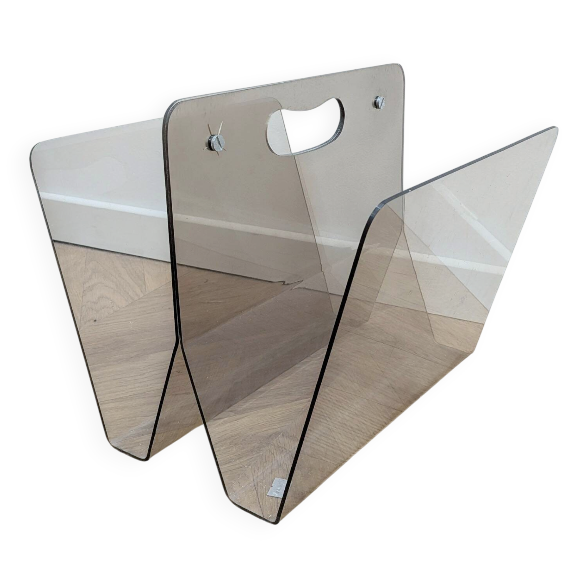 Vintage plexiglass magazine rack