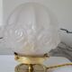 Art deco lamp in brass and glass
